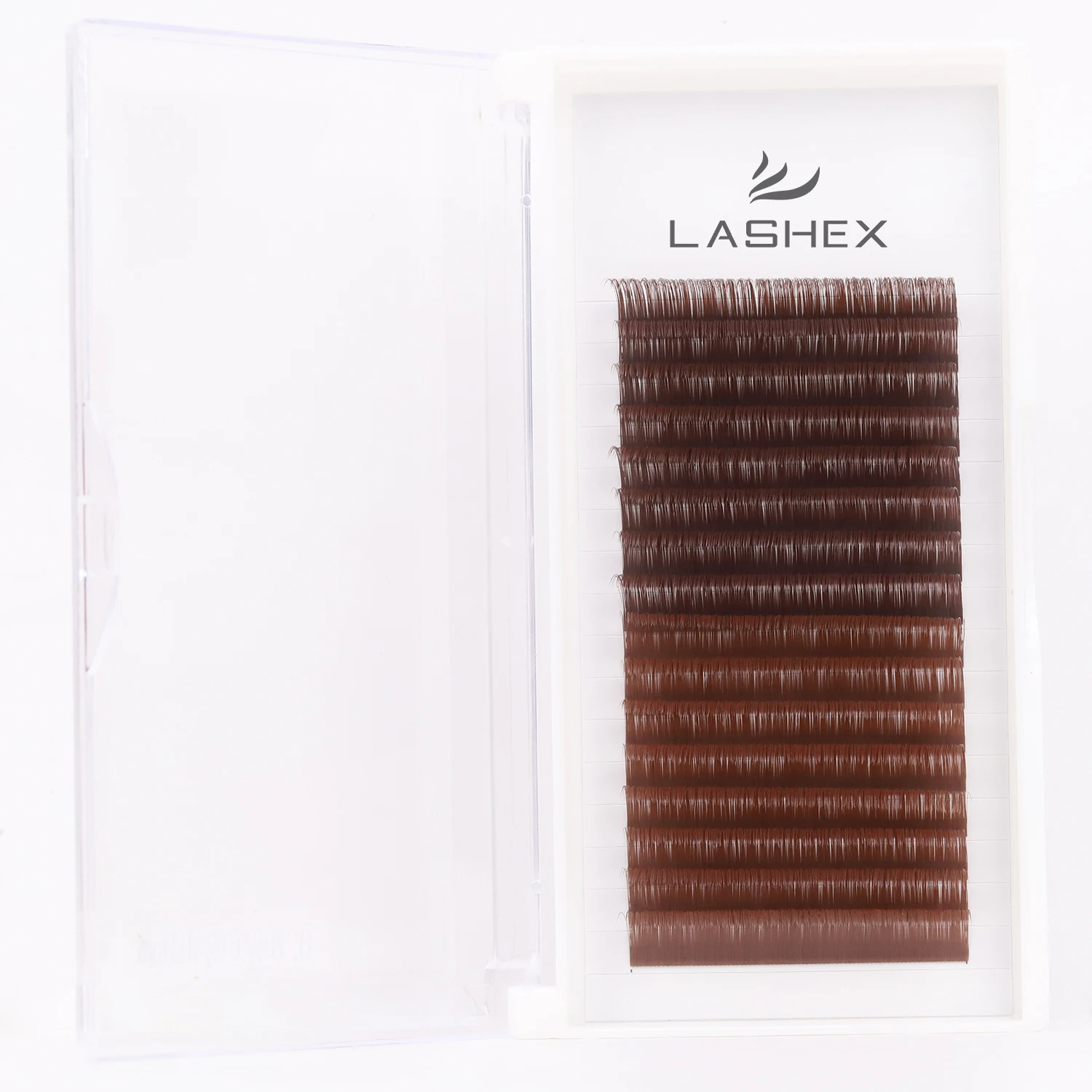 Wholesale Chocolate Brown and dark brown lash extension brown mix collection single lash tray private logo eyelash extensions