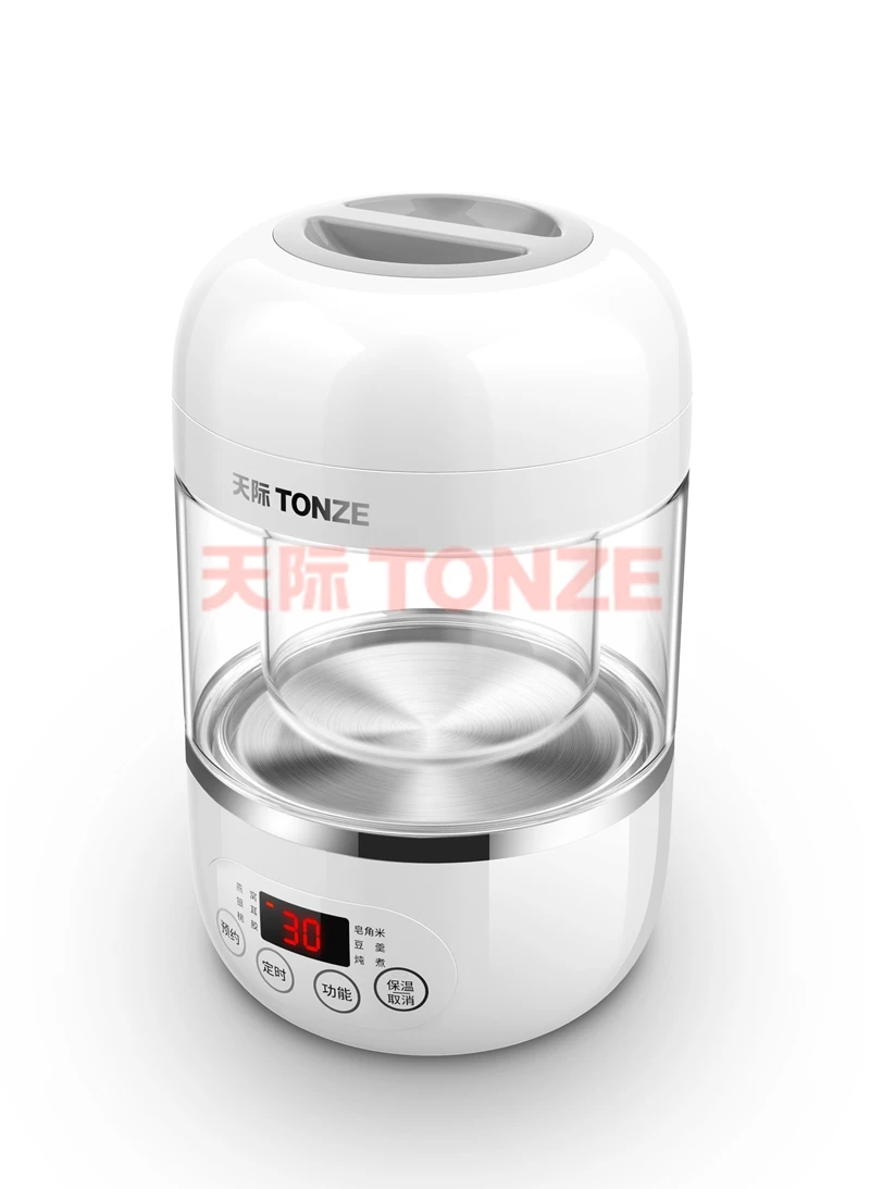 Оптовая продажа, миниатюрная электрическая стеклянная многофункциональная кастрюля для здорового тушения, 0,7 л, Детская каша, суповарка, тушение, птичье гнездо, медленная кастрюля