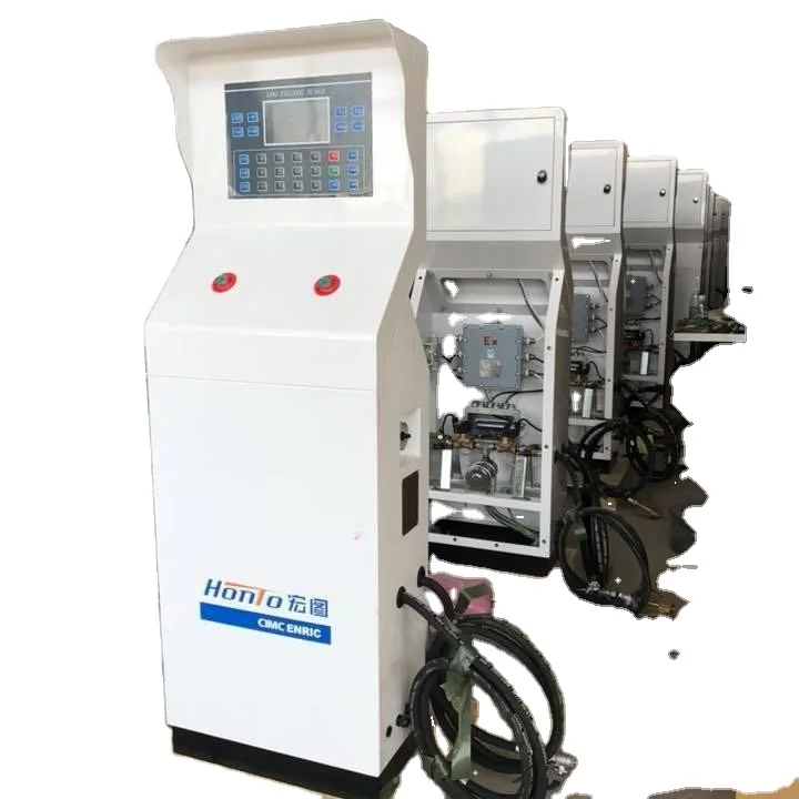 Slingle and Double Nozzles LPG Filling Scale for LPG Cylinder lpg dispenser with fuel station management system