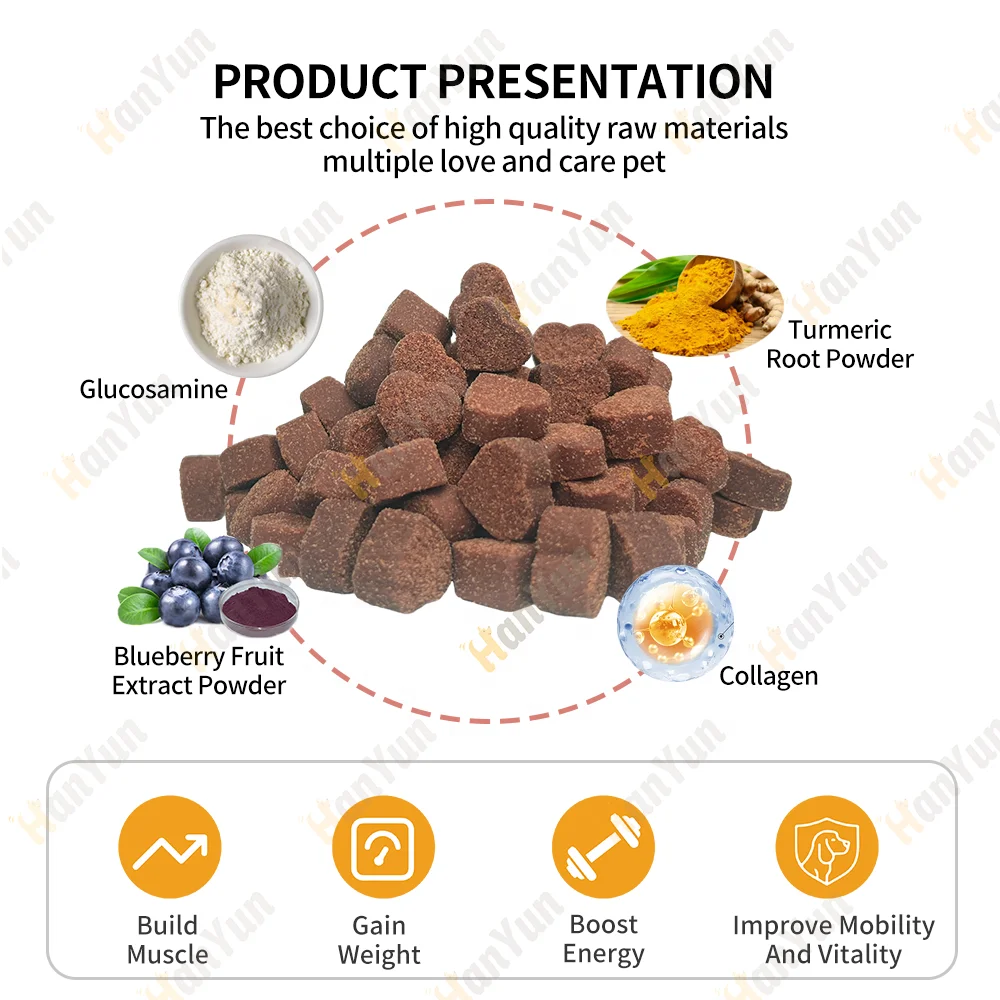 Dogs treat Custom Brand Logo Dog Protein Supplement Powder Promotes Recovery Training Exercise Muscle Gain Supplement For Dogs