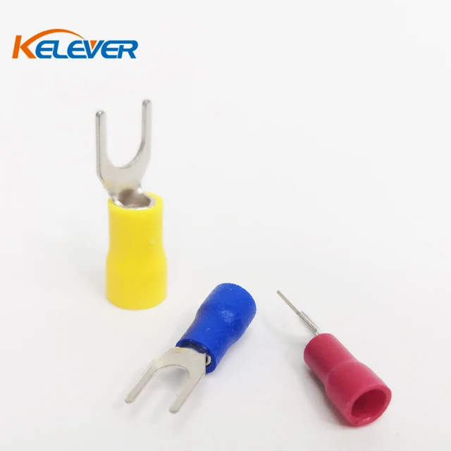 SV series copper fork insulation spade terminal u type cable lug