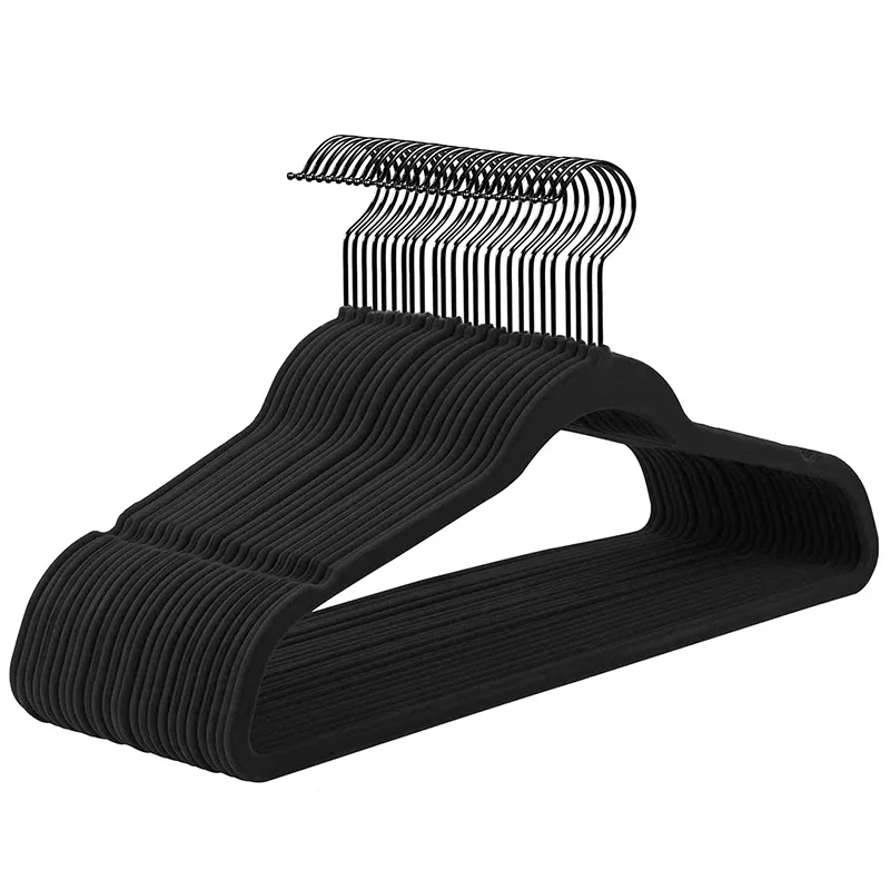 Современные роскошные вешалки для демонстрации, флокированные пластиковые Противоскользящие вешалки