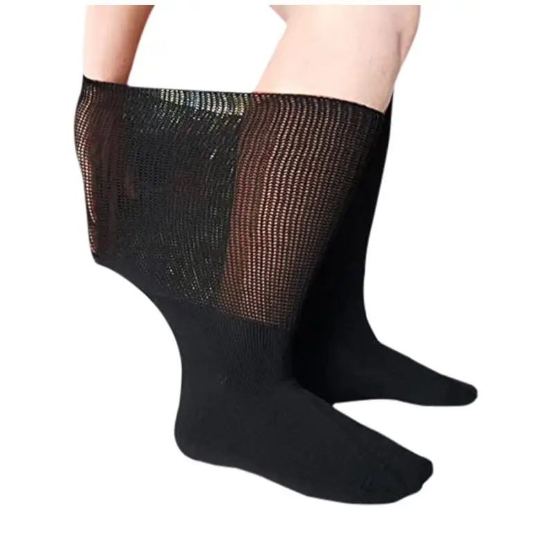 Large Plus Big Size Extra Wide Diabetic Socks Non-Binding Loose Top Non Slip Cotton Sock Men and Women