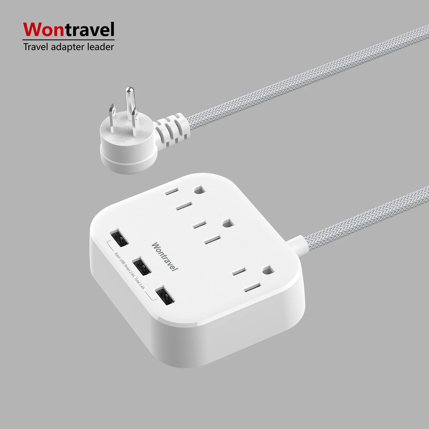
 US power strip 3AC socket 3usb port output power extension socket table electric plug socket outlet  