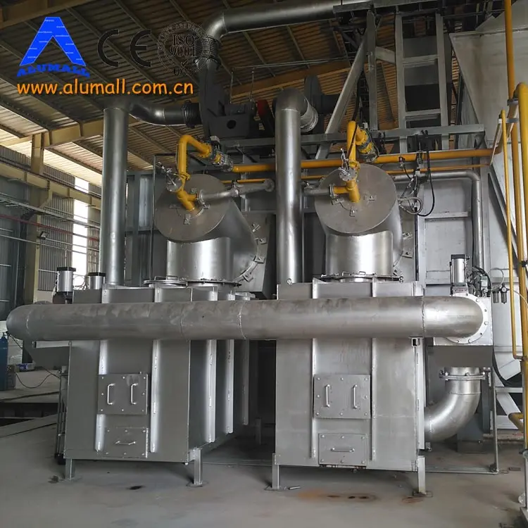 Large Capacity Natural Gas Stationary Regenerative 15 Tons Aluminium Melting Furnace