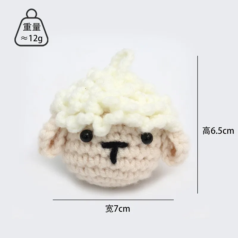 Wholesale Custom  Stuffed PP Cotton Dolls Bear Rabbit Axolotl Yarn Knitted Crochet Toy