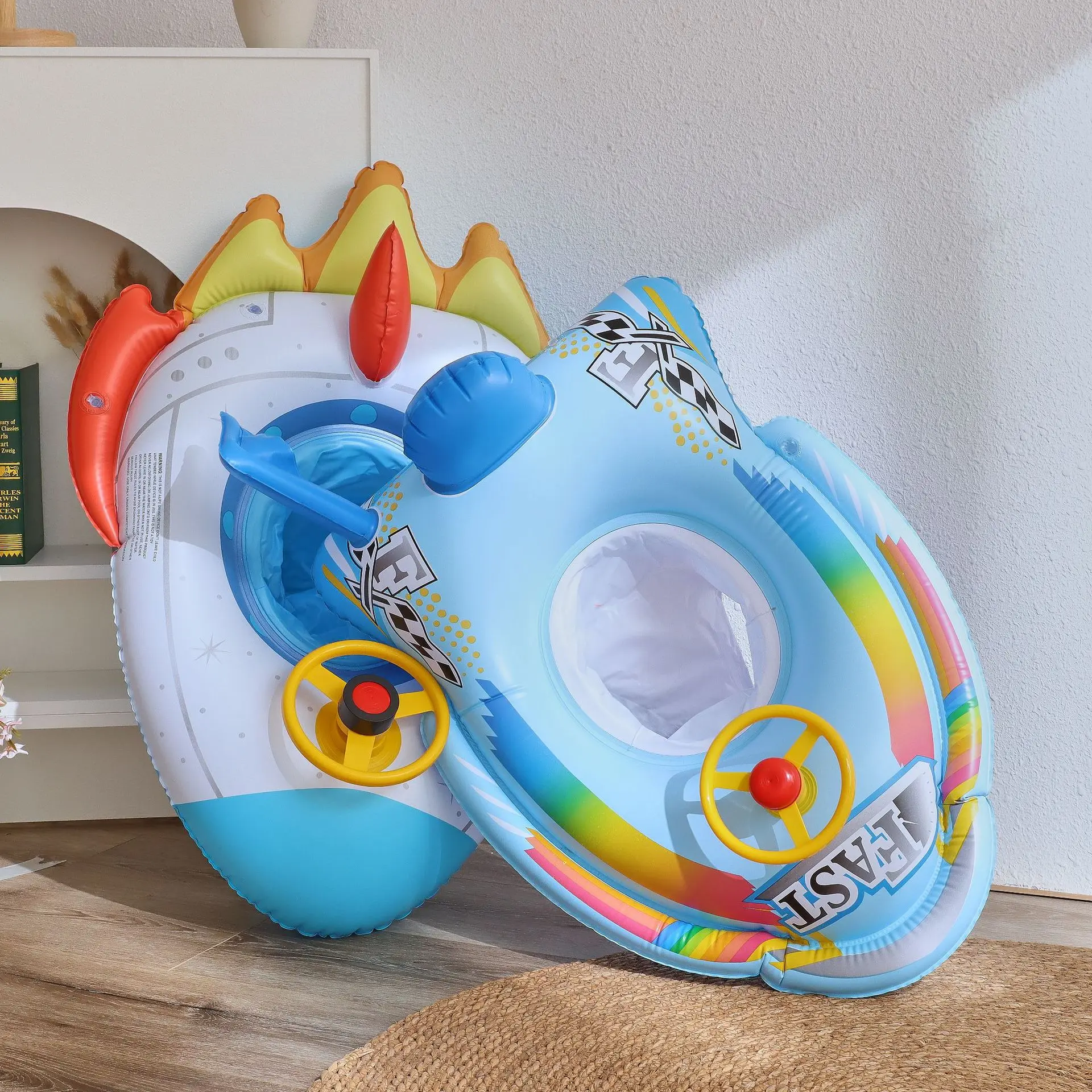 factory wholesale inflatable baby swimming float toys pvc ring seat animal toy for kids swim ring children swim ring
