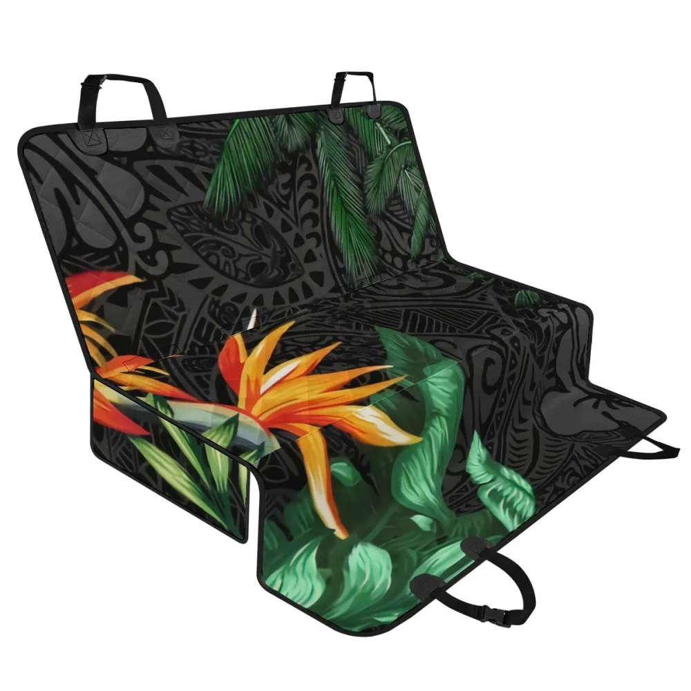 Polynesian Personal Cover Seat Car Waterproof Pet Banana Palm Leaves Seat Cover Pets Coconut Tree Waterproof Pet Dog Travel Mat