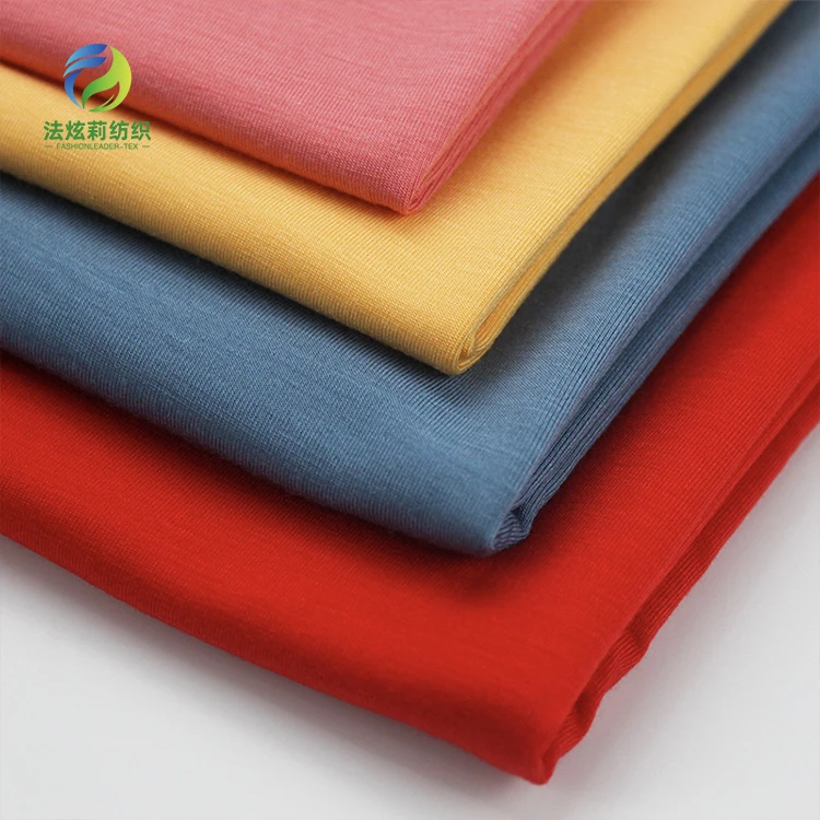 Eco-friendly устойчивого 170gsm Lenzing Тенсел 94% из модифицированного вискозного волокна 6% спандекс ecovero лиоцелл одиночный Джерси, трикотаж: ткани для мужских футболок