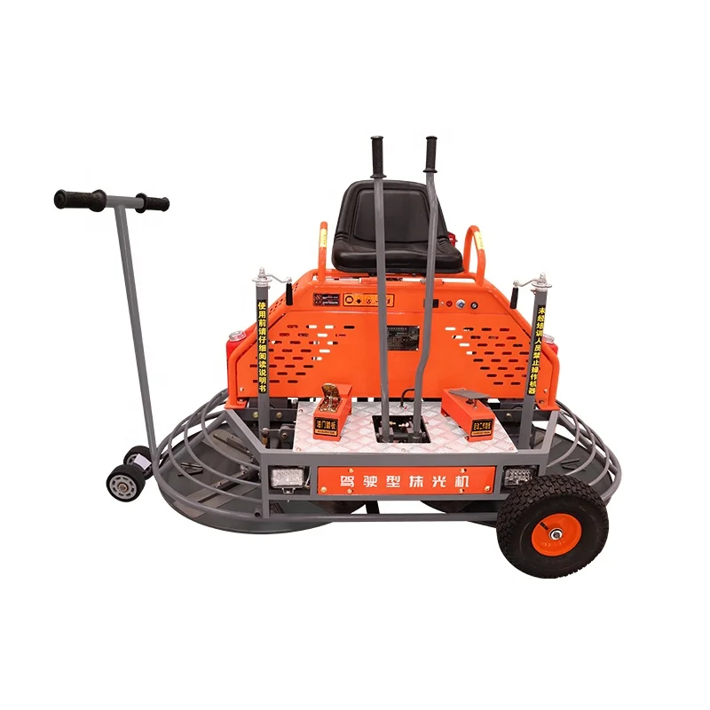 New Design Trowel Machine With Seat Double Cylinder Engine Concrete Ride On Power Trowel