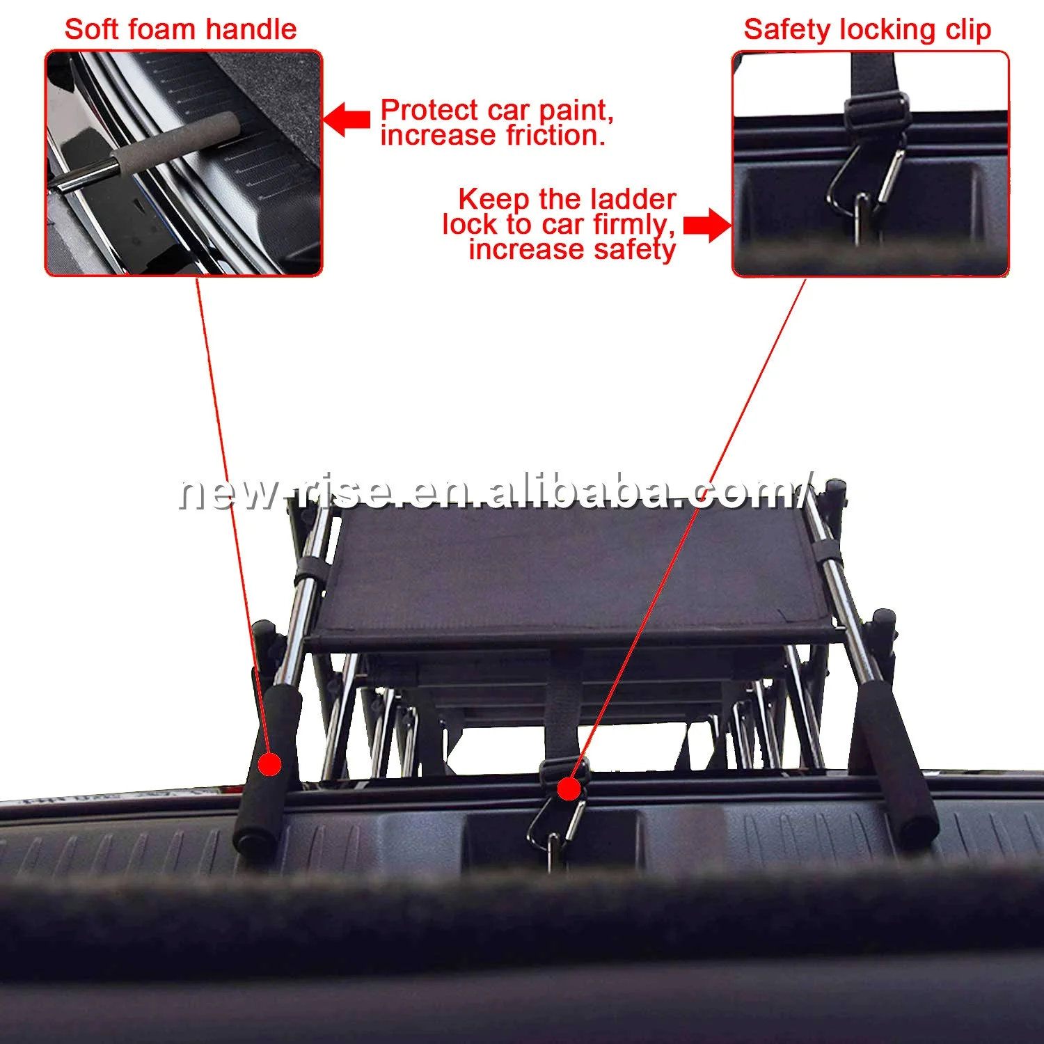 Portable Folding Pet Dog Step Stairs 4 Step Ladder For Car Caravan Dog Car Step Stairs Metal Frame Folding Pet Ramp