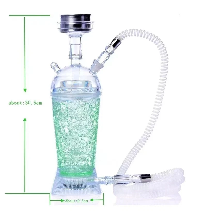 2024 wholesale bar high-end led acrylic portable juice cup  car hookah sets