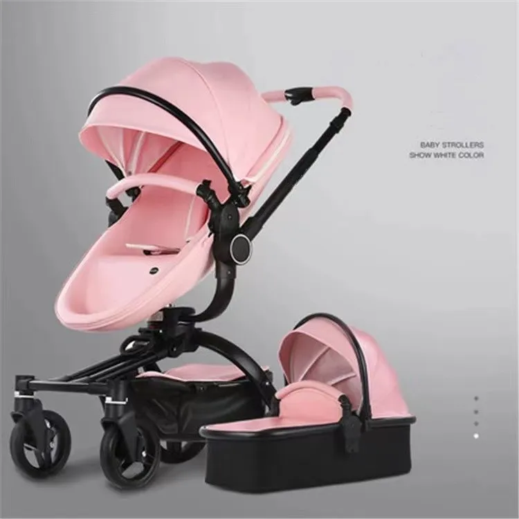 High Quality Baby Stroller Lightweight Travel High Landscape Seat Carriage 3 in 1 Baby Stroller