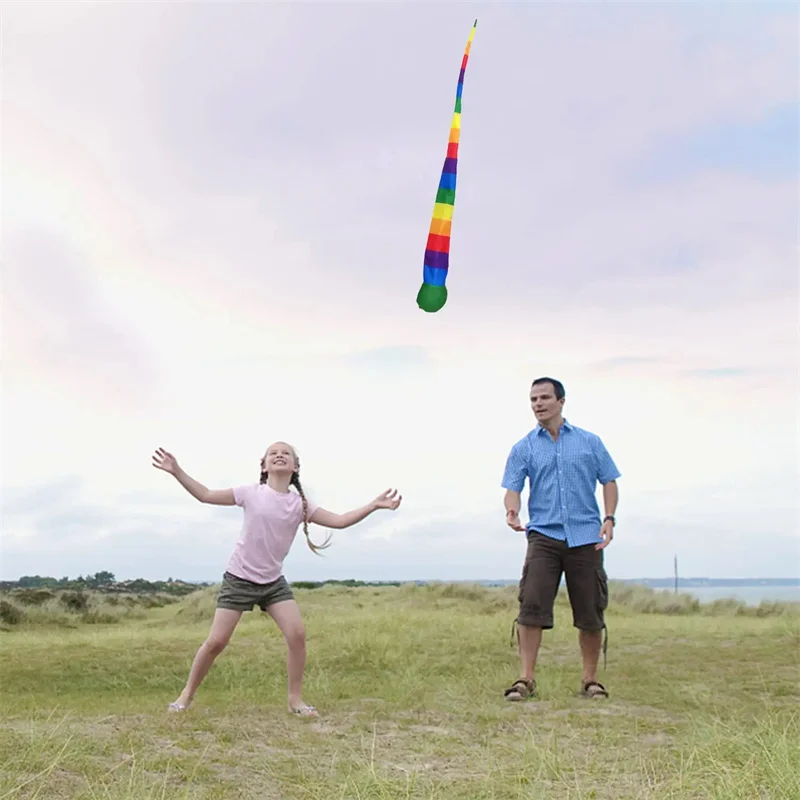 Rainbow Tail Ball  Fabric Sandbag Meteor Balls Safe Catch Tail Soft  Kindergarten School Sensory Training Kid Toy