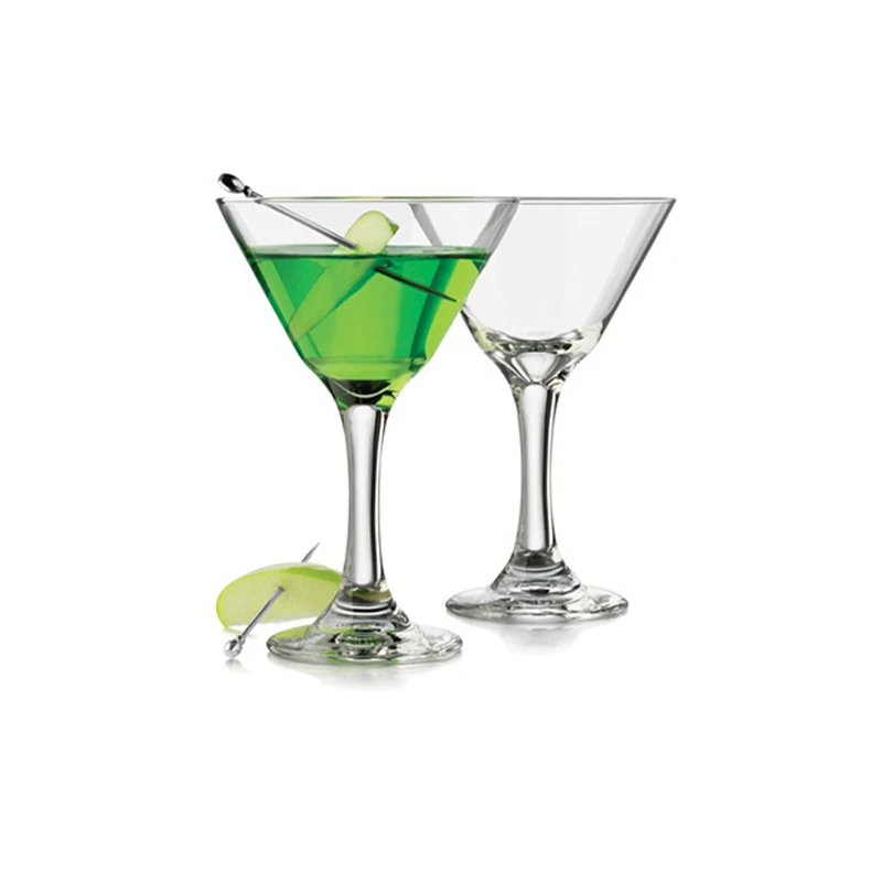 China 145ml 160ml handmade clear soda lime long stem martini cocktail glasses