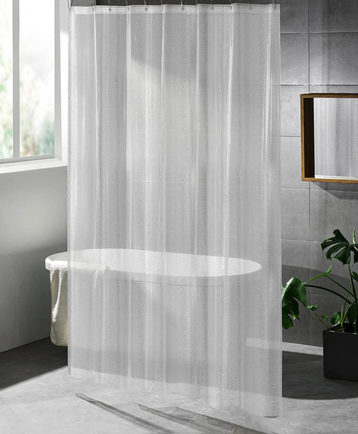Customized Peva shower curtain set transparent shower curtain Resistance luxurious bathroom curtains shower