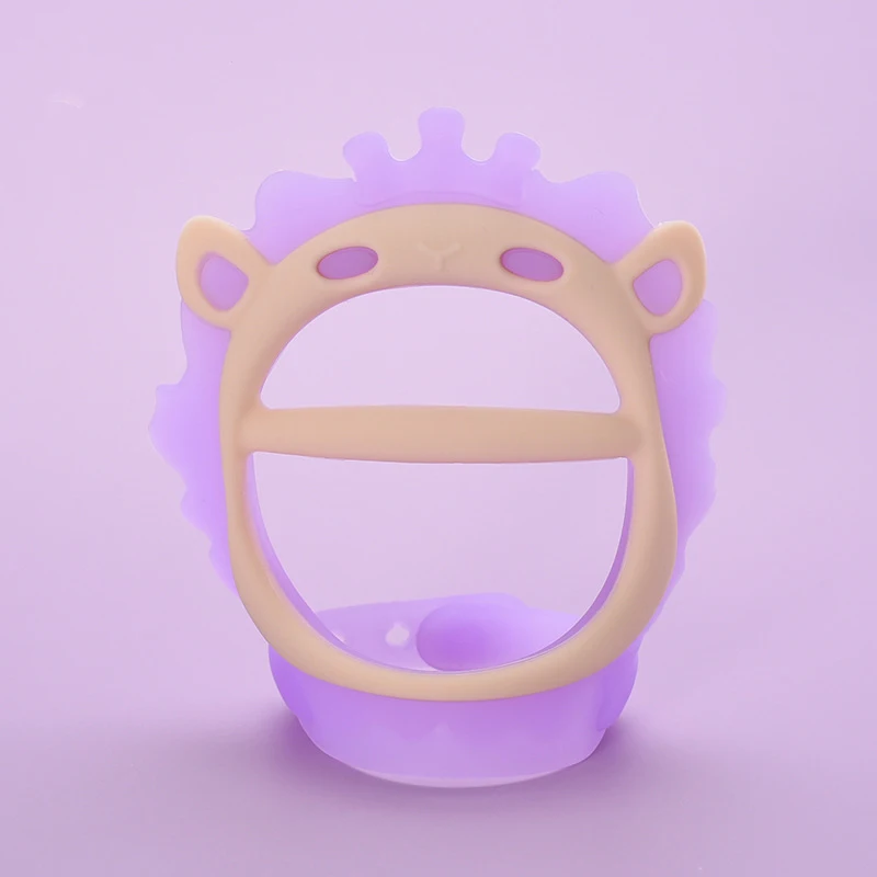 Lion Animal Teether Food Grade Silicone Baby Teether Toy Bracelet Teething Ring Silicon Teether BPA Free