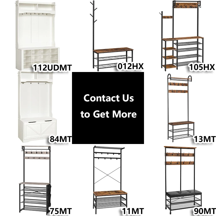 Wholesale Hall Tree, HOOBRO Brand Coat & Shoe Storage Organizer Set Entry Furniture, Coat Hooks with Shoe Bench for Entryway