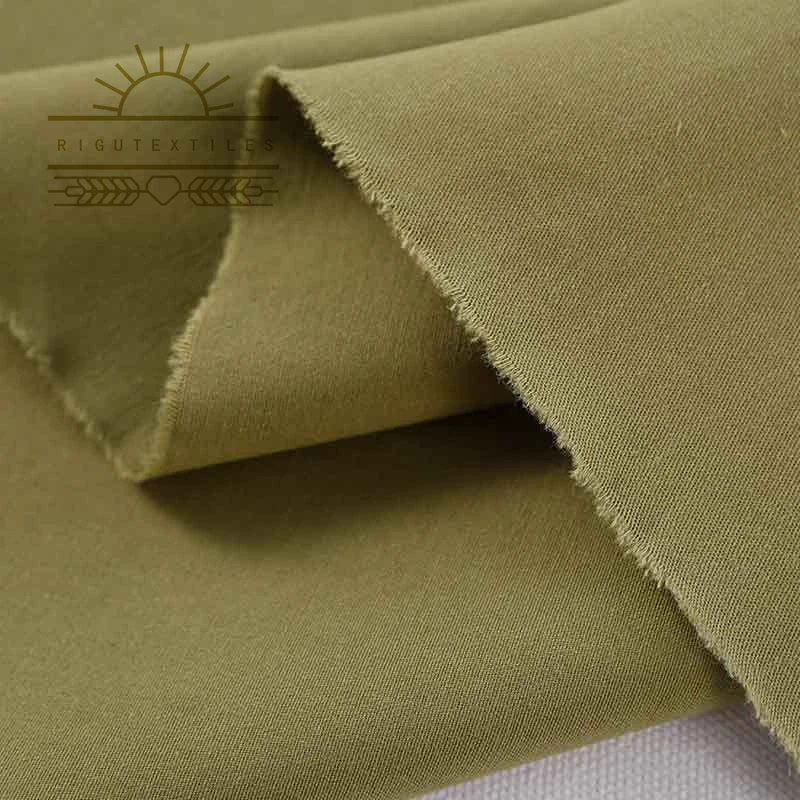 RIGU Textiles Cvc Tc Plain Dyed 2/1 Twill Cotton Twill Stretch Chino Fabric For School Uniform Boy