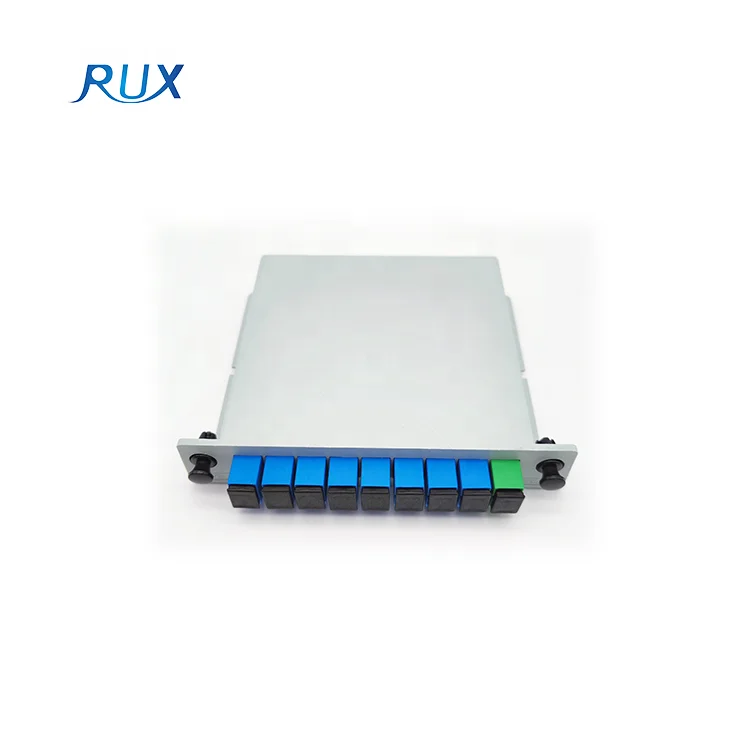 Single Mode Fiber Optic Splitter 1x8 Cassette Type Sc Upc PLC Splitter With Insert Type
