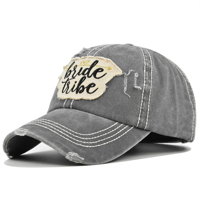 Womens Embroidery Patch Bride Tribe Baseball Cap Dad Hat Bachelorette Wedding Party Hats Adjustable Baseball Cap