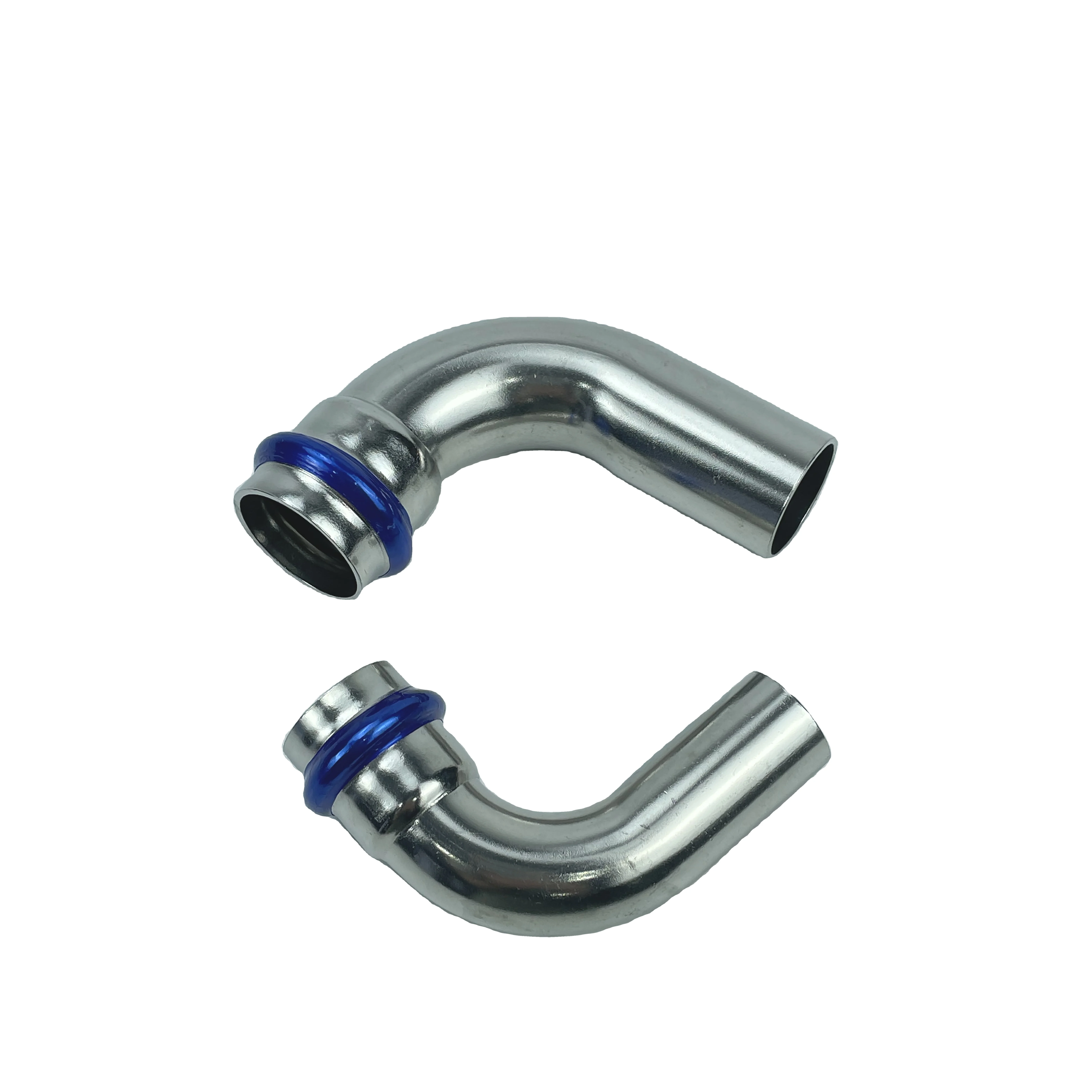 DVGW 304 316L superior quality M typeV Type profile stainless steel press fitting 90 degree Elbow with Plain End