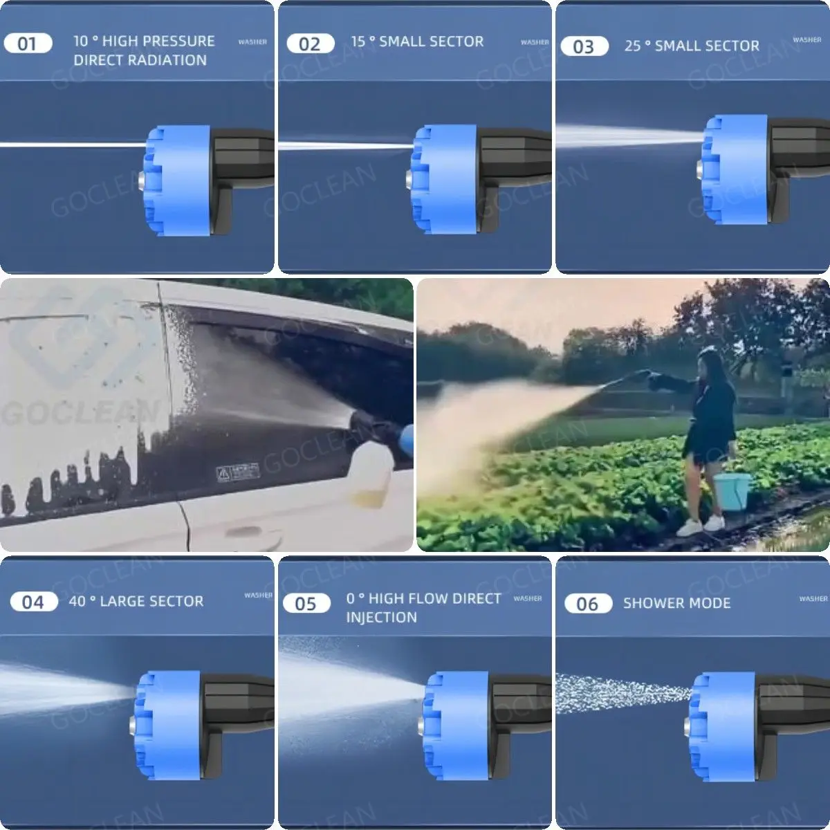 Garden Landscape Cleaning 21V 48V Lithium Battery Cordless Pressure Washer Wireless Car Wash Battery Powered Light Wash