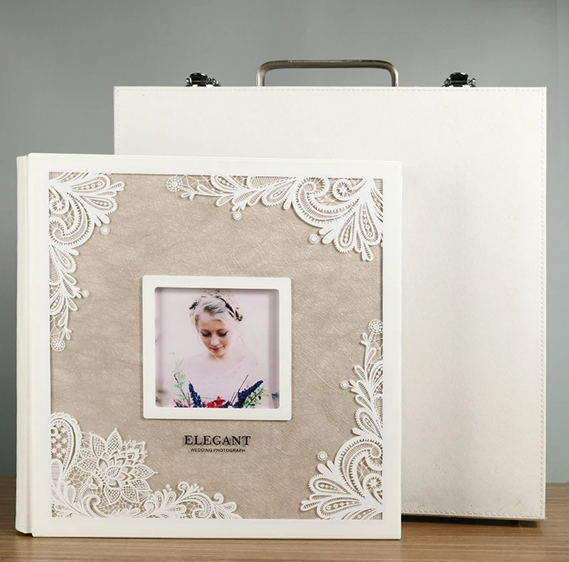 
Hot selling wedding self-adhesive peel and stick photo book album 