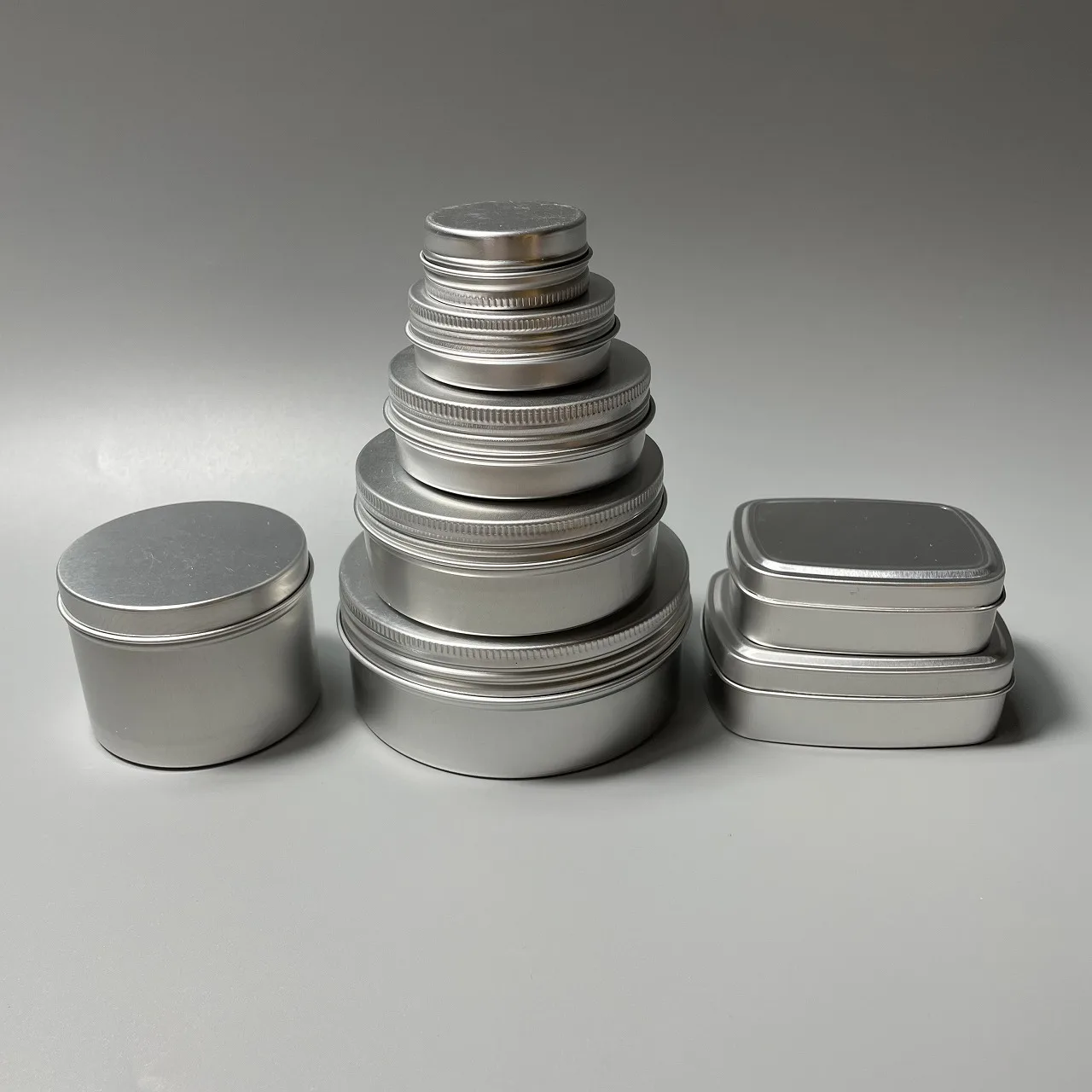 10ml 15ml 25ml 30ml aluminium jar ointment container flat aluminium tin