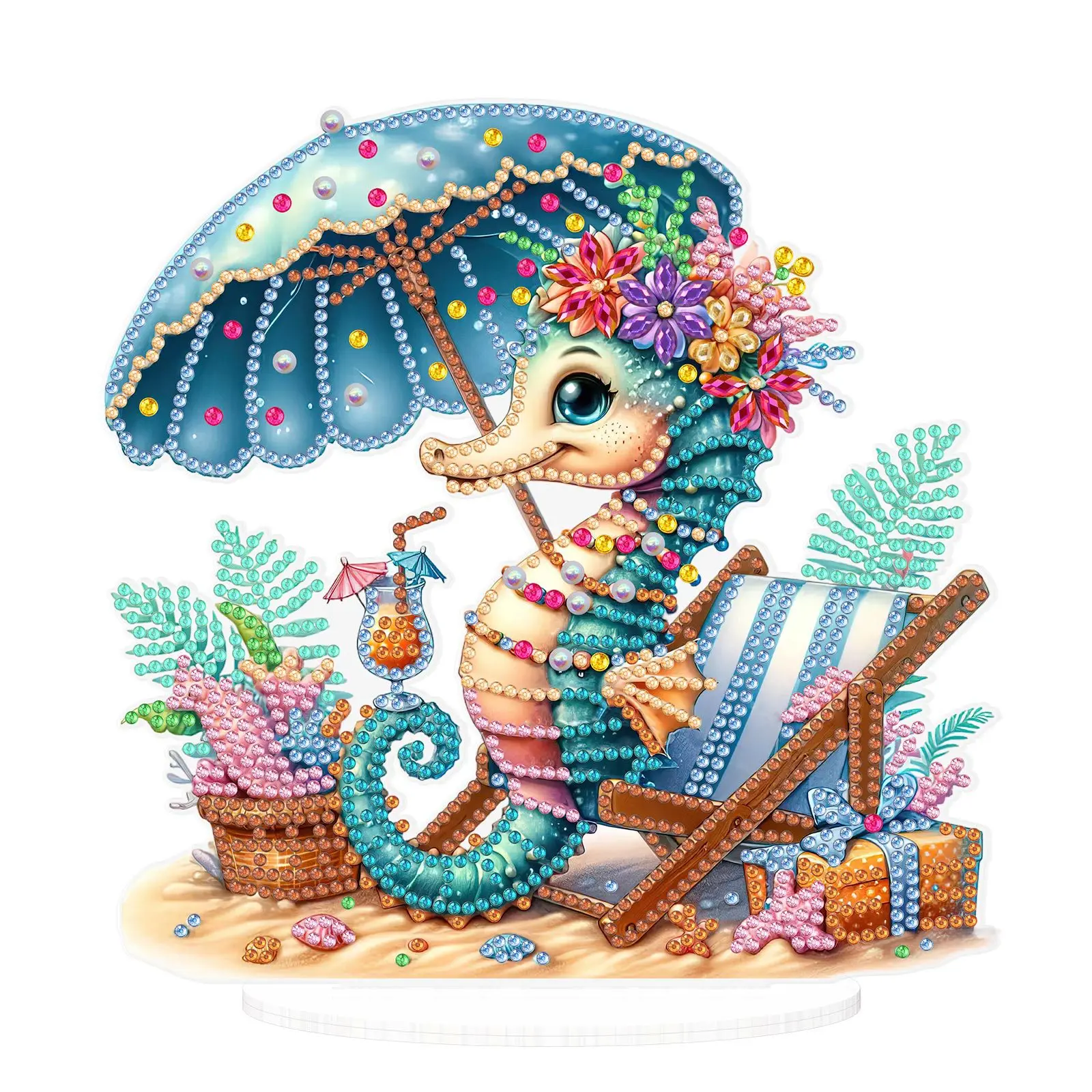 LS new creative DIY diamond painting summer seaside desk ornaments Desktop ornaments Diy kit
