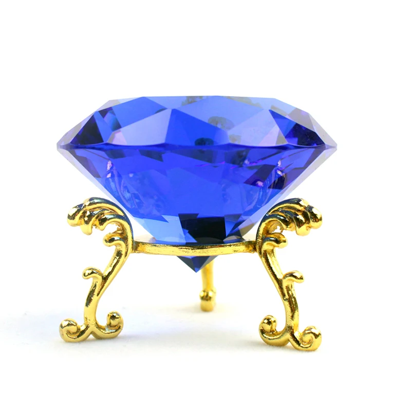 Wholesale High Quality Colored Facet Diamond Crystal Glass for Wedding Souvenirs