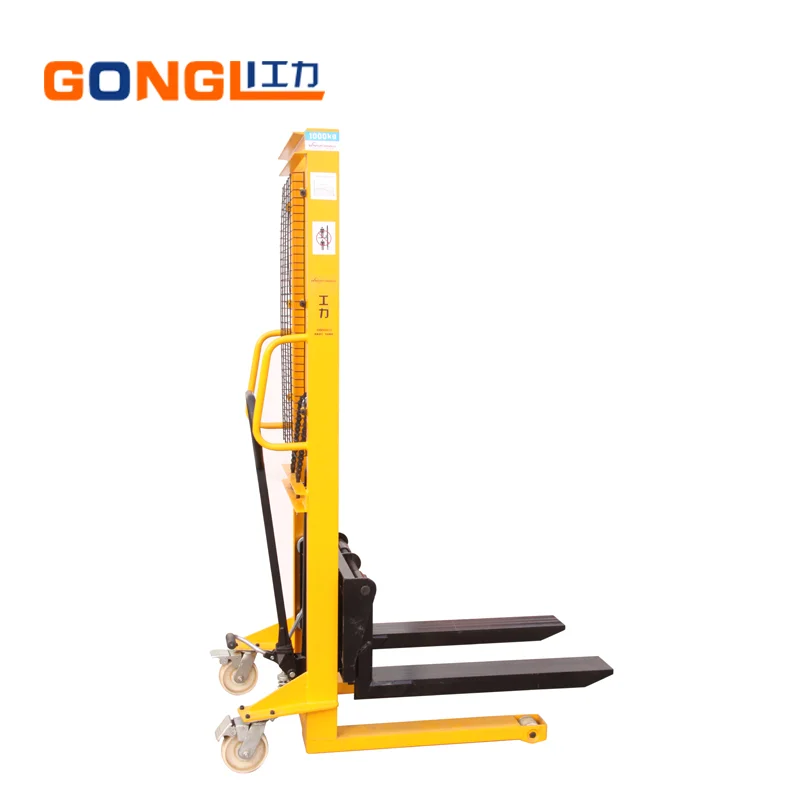 
GL-0051 Manual Forklifts & Pallet Stackers Easy Lifting of Lighter Loads 1100LBs in Small Warehouse Light Industrial Environment 