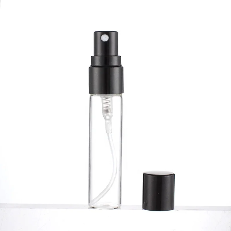 Mini clear round tester perfume sample glass vial sprayer tube bottle 2ml 3ml 5ml 10ml