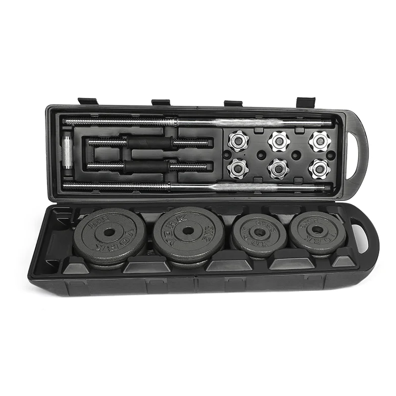 2021 new arrivals Hot Sale home gym strength training 50kg 20kg Paint Dambles adjustable chrome dumbbell set