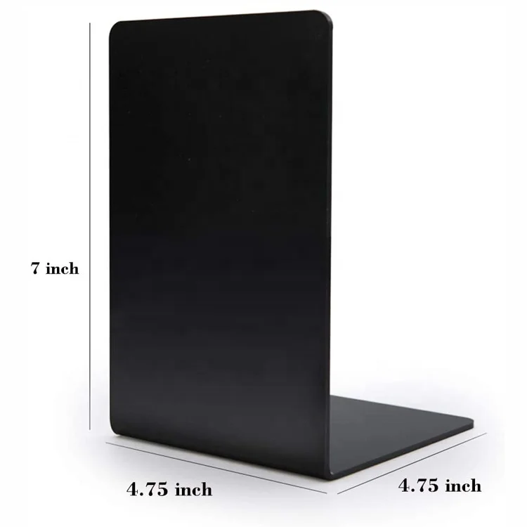 High Quality L-shaped Acrylic Book Stands Holder Book Shelf Divider Book End In Black