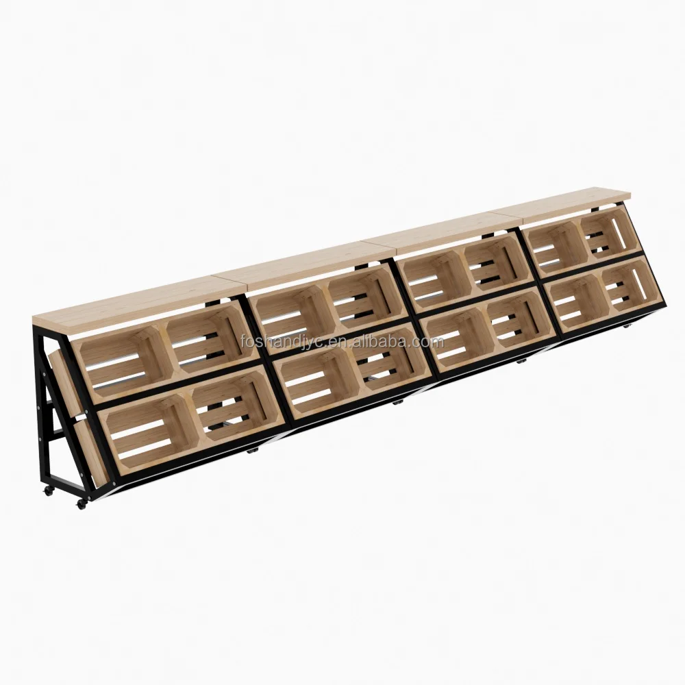 Factory Price Supermarket Metal Vegetable Stand Display For Retail Shop Grocery Store Furniture