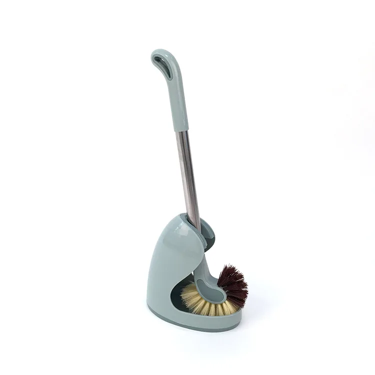 New design Amazon  cleaning China Wholesale OEM Customized   European Style Plastic Round Head Toilet Brush