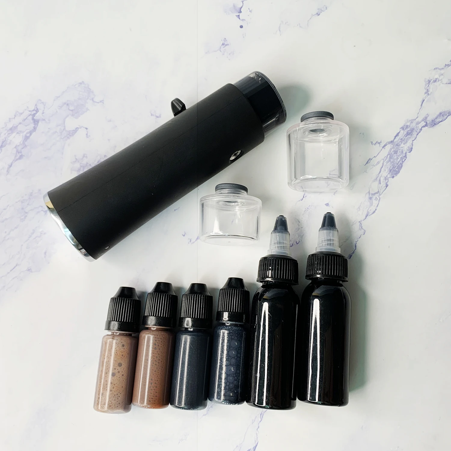 portable mini airbrush pump beard color spray airbrush gun machine makeup beard hair airbrush kit