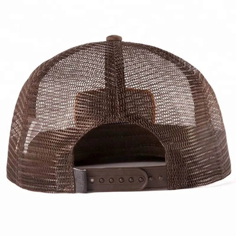 Patch Snapback Trucker Caps Full Mesh Trucker Hats Wholesale 5 Panel Flat Brim Custom Logo Embroidered Trucker Cap 5-panel Cap
