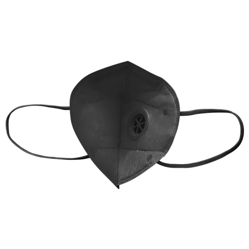 Заводская розетка быстрая доставка и высокое качество Сертификат CE одноразовый с клапаном черный KN95 facemask