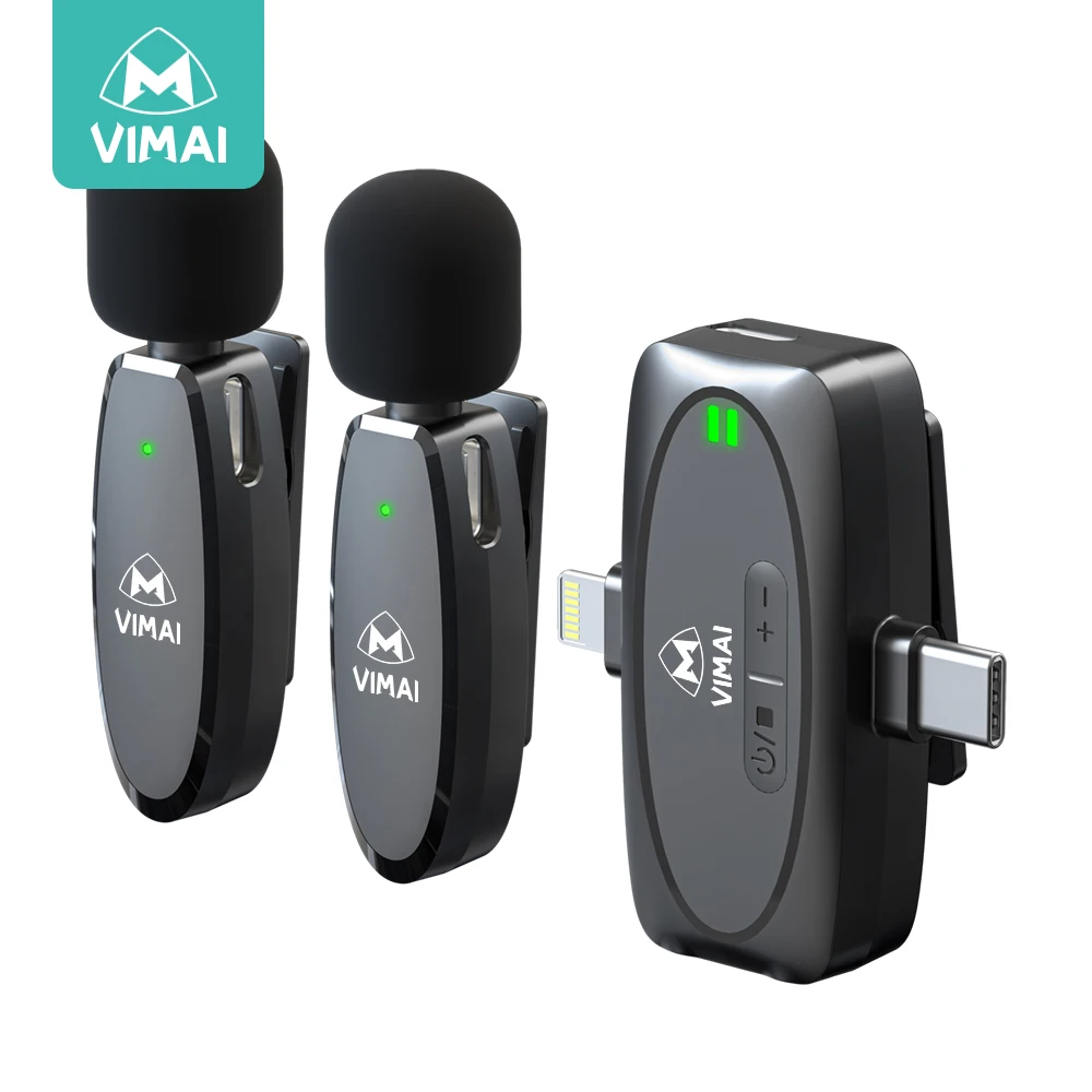 VIMAI 3 в 1 Новый V6 Lavalier беспроводной микрофон записывающее оборудование для мобильного живого интервью Запись Мини портативный микрофон
