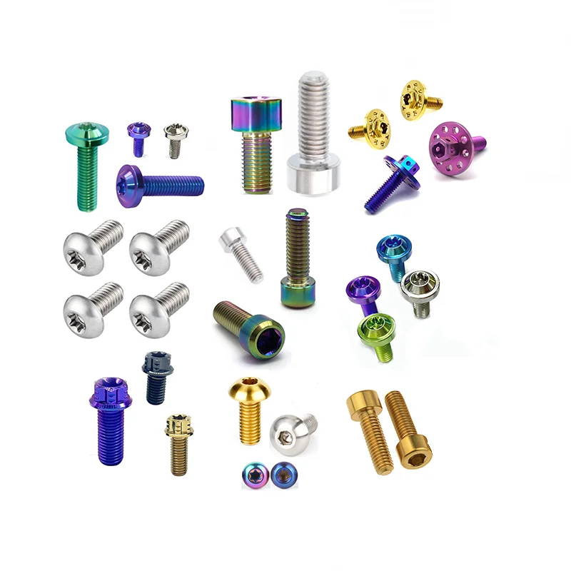 M2 M2.5 M3 M4,  M5 M6 M8 Socket Cap Head Screw Allen Bolts Hex Socket Head Cap Taper Cone Titanium Screw Titanium Bolts/