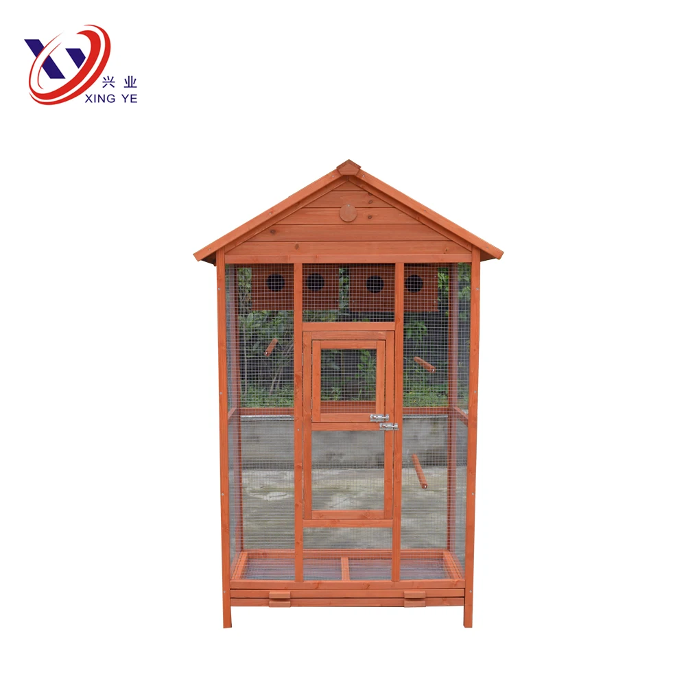 Large Wooden Aviary Bird Cage With Run