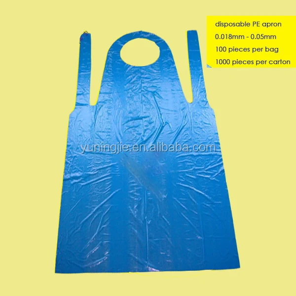 Wholesale price disposable PE plastic waterproof apron for salon kitchen