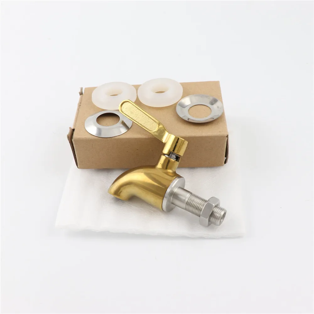 304 Stainless Steel Draft Beer Faucet Spigot Home Brew Fermenter Wine Barrel Jar Juice Dispenser Tap Water Drink 12mm