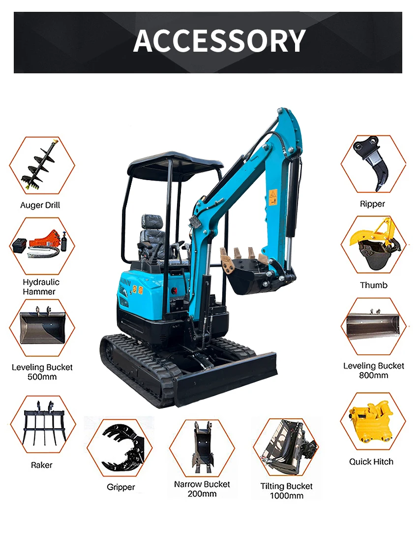 Free shipping products Mini Excavator Manufacturer 1.1 Ton Small Micro Mini Excavator Digger of hot sale