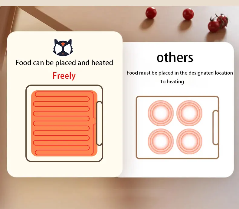 Nano-Material Portable Electric Warming  Silicone Heating Food Warmer Warming Tray Adjustable Temperature Dish Warming Plate