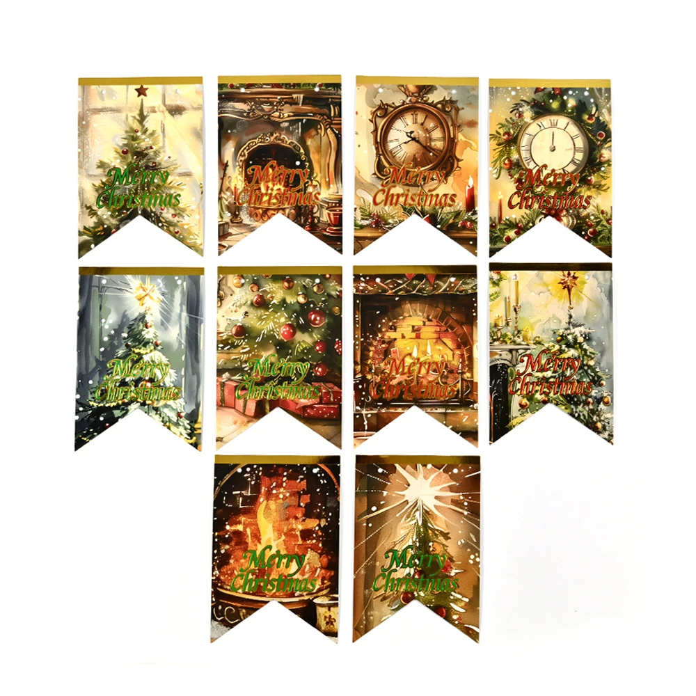 Wholesale Custom Merry Christmas Decorations Banner, Festive Hanging Flag Decorations for Fireplace Wall, Indoor Celebrations