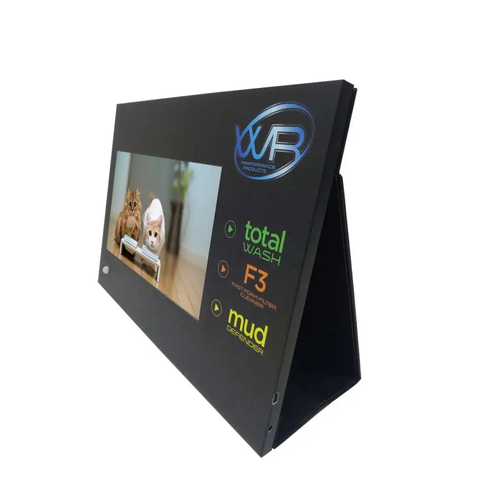 11.6 Inch Portable Advertising Point Of Sale Stand Lcd Pop Display Strips With Lcd Video Player Integrated