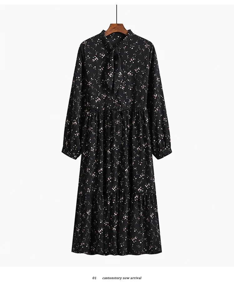 2022 new foreign trade hot selling women fashion spring loose casual all-match dress women midi skirt dress floral dress